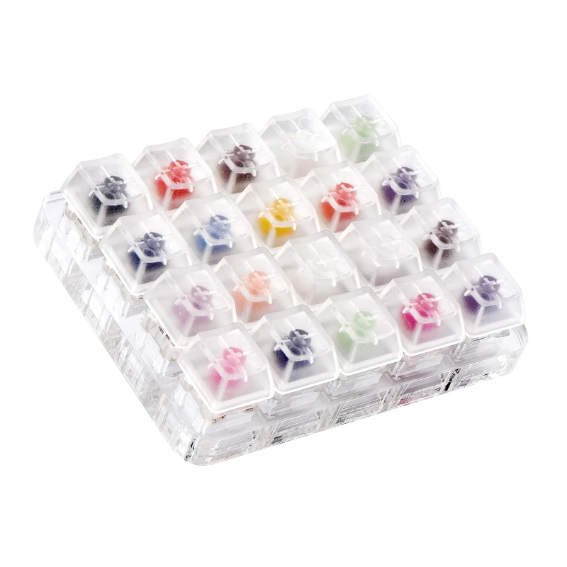 20 Key Caps Testing Tool Kailh Box Switches Keyboard Tester Kit Clear Keycaps Sampler PCB Mechanical | Компьютеры и офис