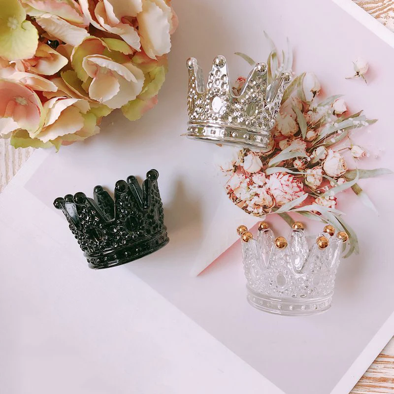 Стеклянный подсвечник Crown для чая Декор дома свадебные букеты и приемы Детские
