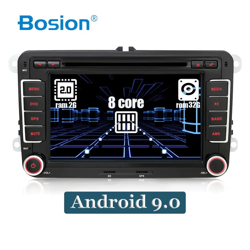 Octa core Android 9,0 2 Din автомобильный DVD для Volkswagen Golf/Tiguan/Skoda/Fabia/быстрое/Seat/Леон Wi-Fi BT RDS DAB+ 3/4G gps навигации
