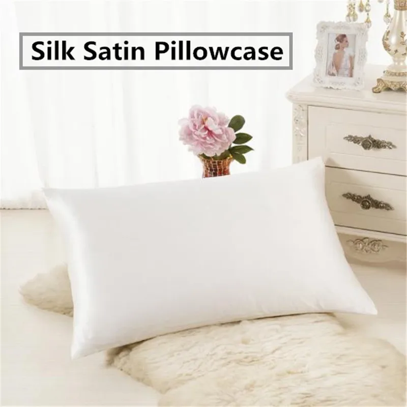

19momme Silk Satin Pillowcase 20x30inches 51X76cm Queen Size with Hidden Zipper Style 100% Mulberry Silk Material