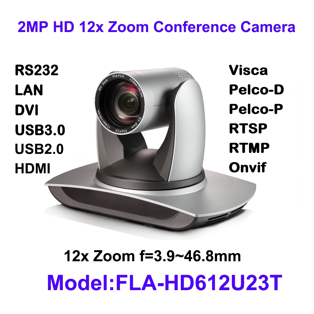 Высокое качество Full HD широкоугольный 12x оптический зум 1080p HDMI выход ptz USB 3 0 USB2.0 IP