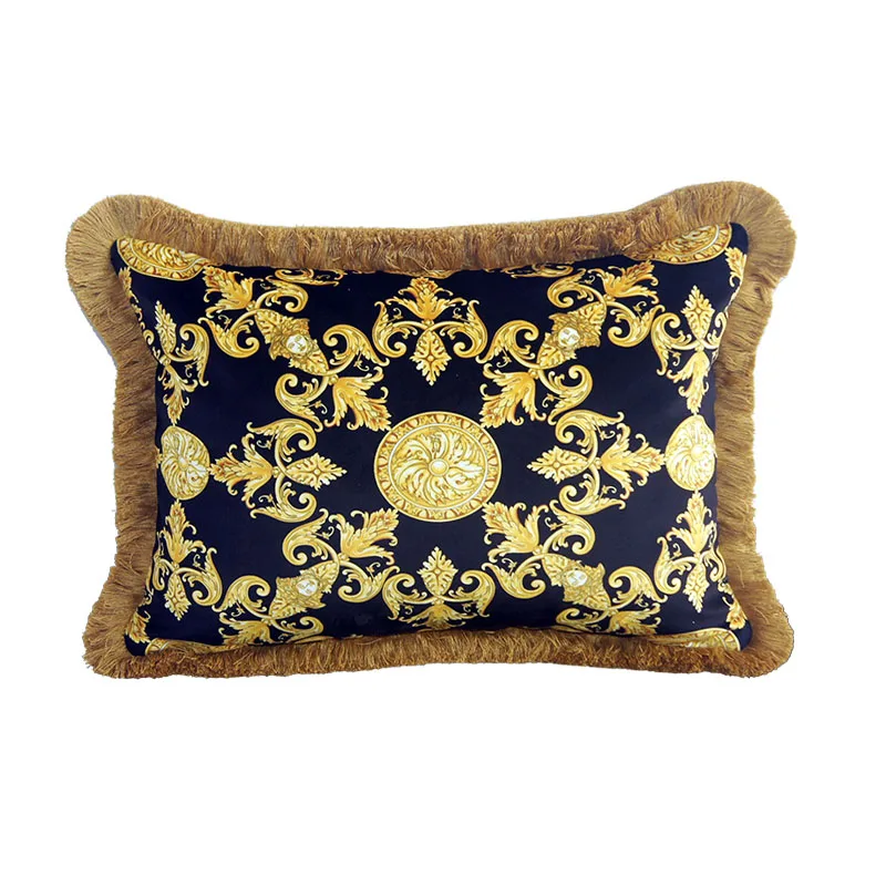 

2020 New Derocation Pillowcase Rectangle Shap For Home Velvet Pillows with Quality Material Bolster