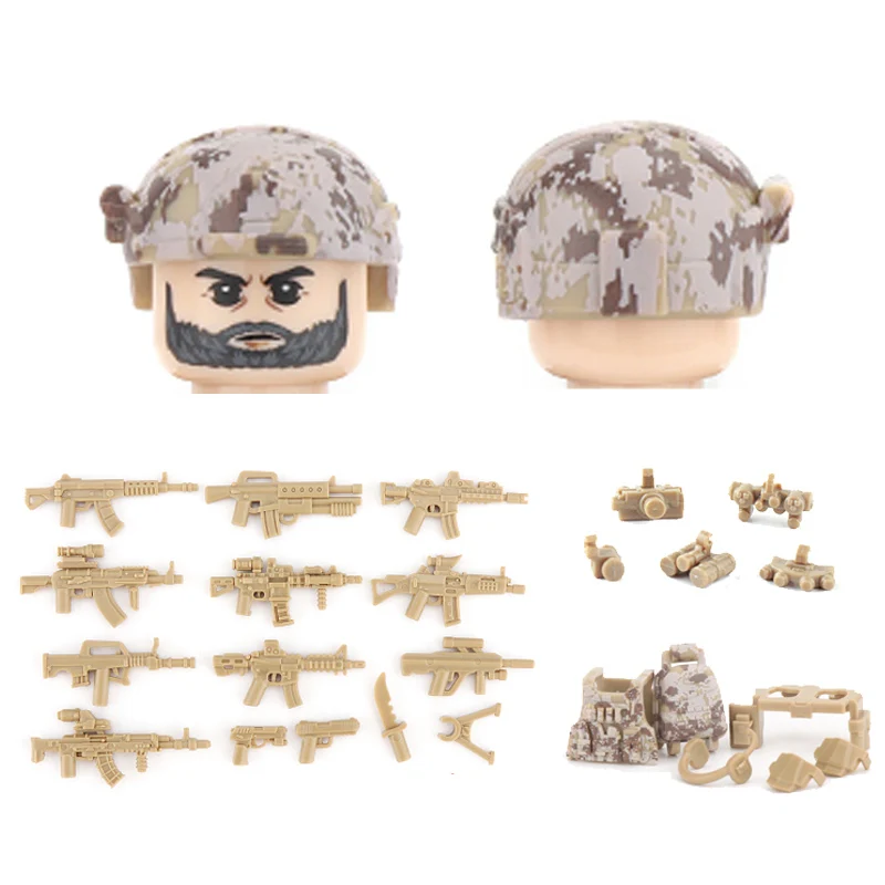 Конструктор Военный современный армейский полицейский солдат строительные