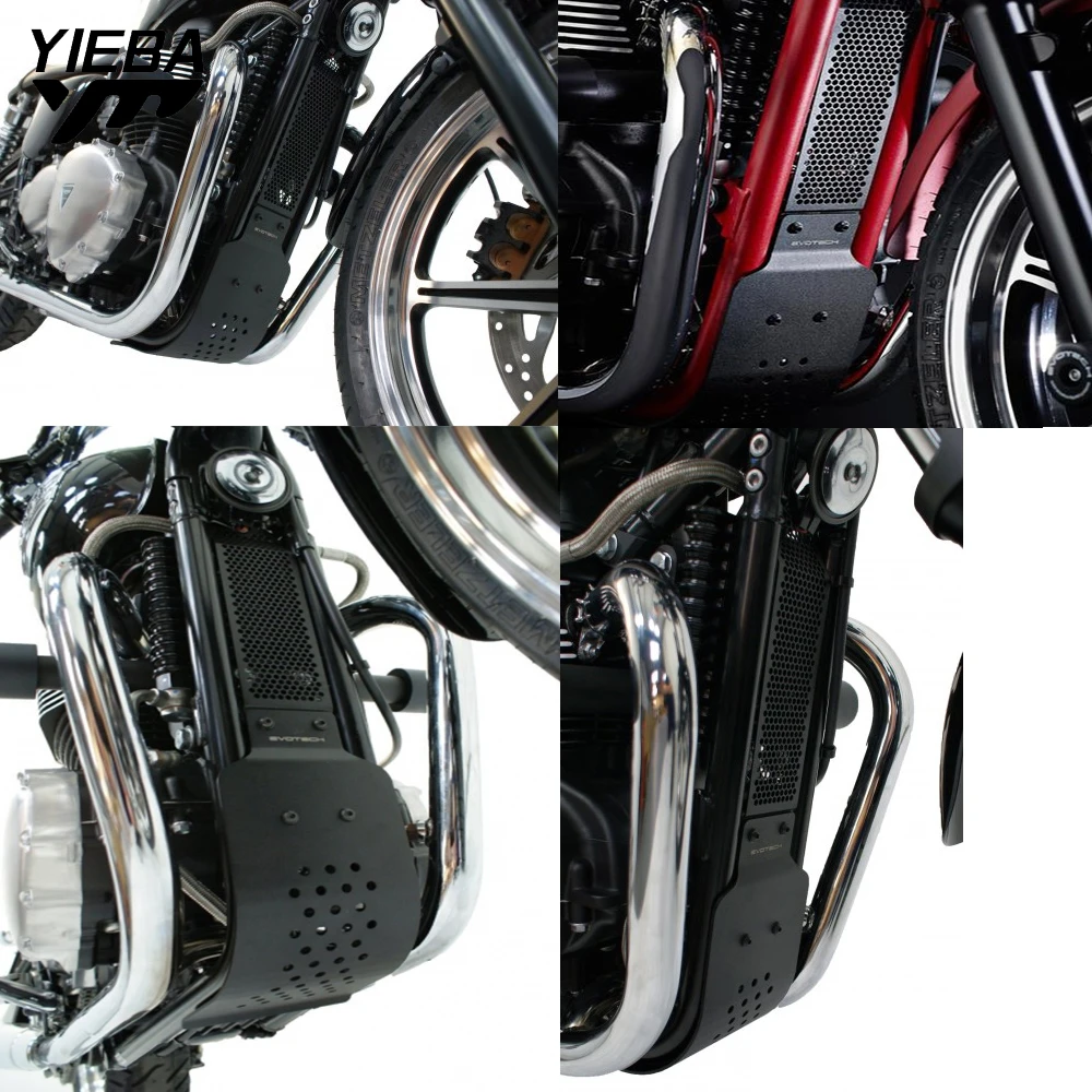 

Motorcycle Radiator Guard Sump Plate Dual Protection System For Triumph Bonneville T100 / SE 2002-2016 Bonneville 2000-2016 2015