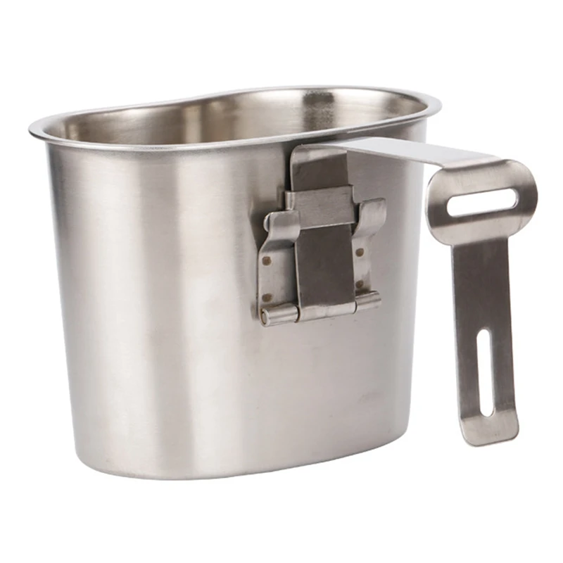 

Outdoor Canteen Kit Stainless Steel Canteen Cup Portable Stove Set with Cover Bag for Camping Hiking Backpacking