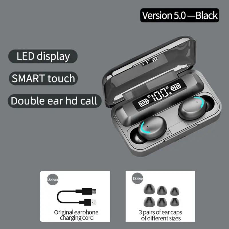 Новинка 2020 F9 5 TWS Bluetooth 0 беспроводные наушники стерео спортивные для бега вкладыши