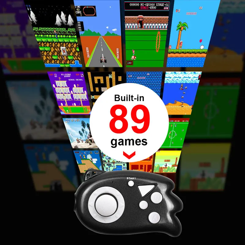 Мини-игровая консоль, игровой контроллер, встроенные 89 классических игр, семейная ТВ-видео Выходная вилка, портативные Подарочные игрушки