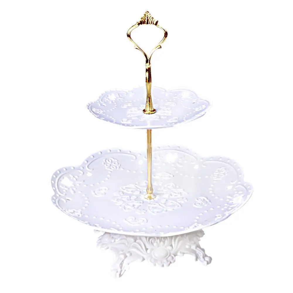 

Three-dimensional Cupcake Stand 3 Layer Fruit Dessert Wedding Event Party Display Tray Round Wholesale Shopping #4JY26