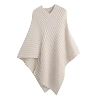 woman 2021 casual traf pull femme autumn winter knit jumpers asymmetric loose sweaters cape poncho pullovers