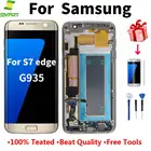 ЖК-экран для Samsung Galaxy S7 Edge G935F SM-G935P, ЖК-дисплей 5,5 дюйма Super AMOLED, сенсорный дигитайзер в сборе с рамкой