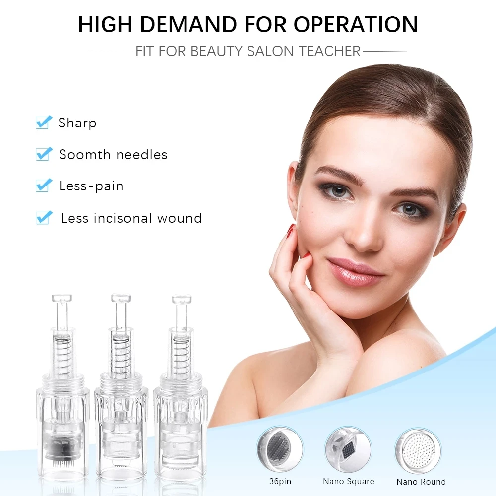 Замена винтового картриджа для электрической микро-иглы Derma Pen 9 pin / 12 36 Nano иглы MYM