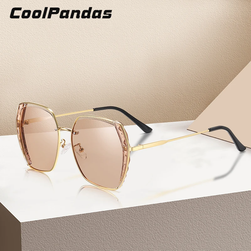 

CoolPandas 2021 New Fashion Lady Oversize Square Polarized Sunglasses Women Gradient Sun Glasses Female UV400 gafas de sol mujer