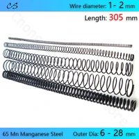 305mm compression spring 65 mn manganese steel pressure spring wire dia 1 1 2 1 4 1 5 1 6 1 8 2mm outer dia 6 7 8 9 28mm