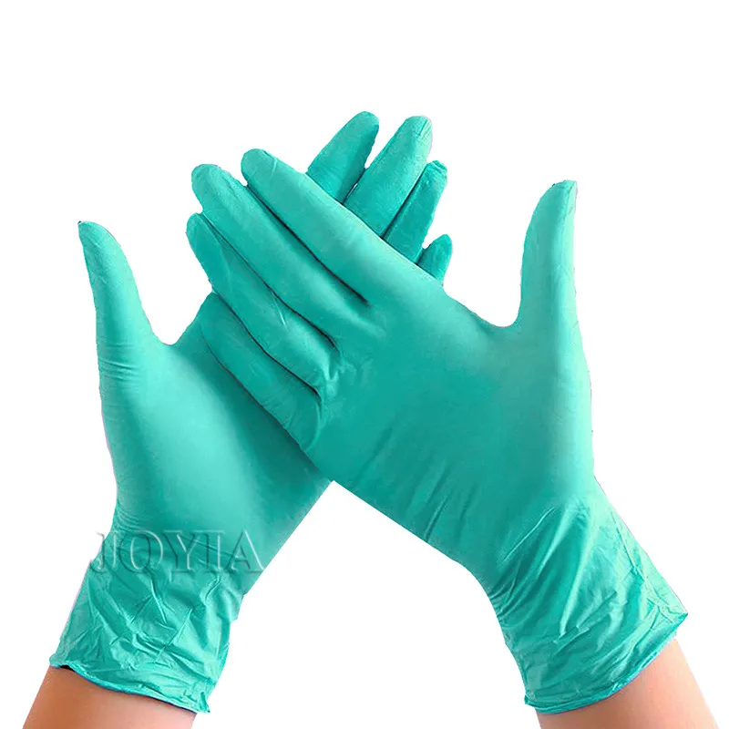 Green Disposable Gloves 100 20 50 Pcs Synthetic Nitrile Gloves Small Large Man Woman Home Work Safety S M L Latex Powder Free
