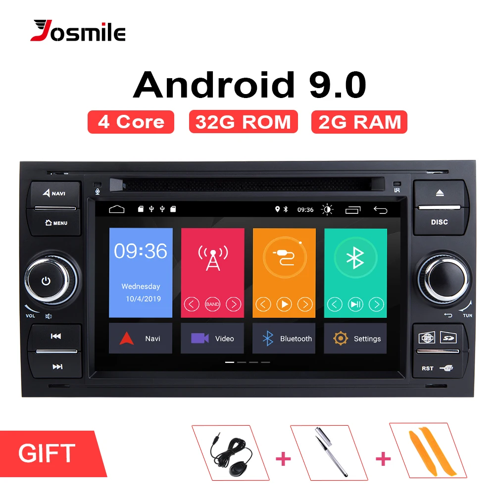 Android 9,0 2 din автомагнитола gps DVD для Ford Focus 2 Ford Fiesta Mondeo 4 C-Max S-Max Fusion Transit Kuga мультимедийная навигация
