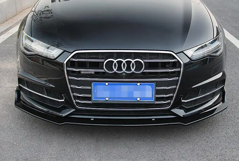 Защитный диффузор для заднего бампера Audi A6 ABS 2017 2019 комплект корпуса бампер