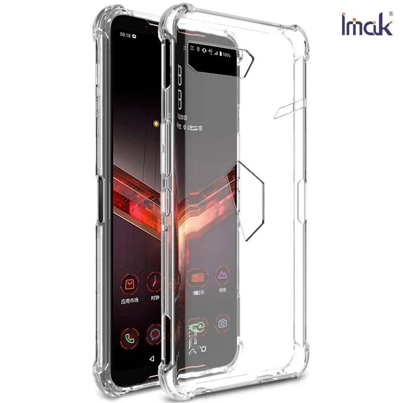 IMAK 360 Защитный TPU для Asus Rog Phone для удостоверения личности-2 Asus Rog Phone II с украшением в виде кристаллов чехол Прозрачный чехол для телефона чехол для Asus ROG Phone2 ZS660KL