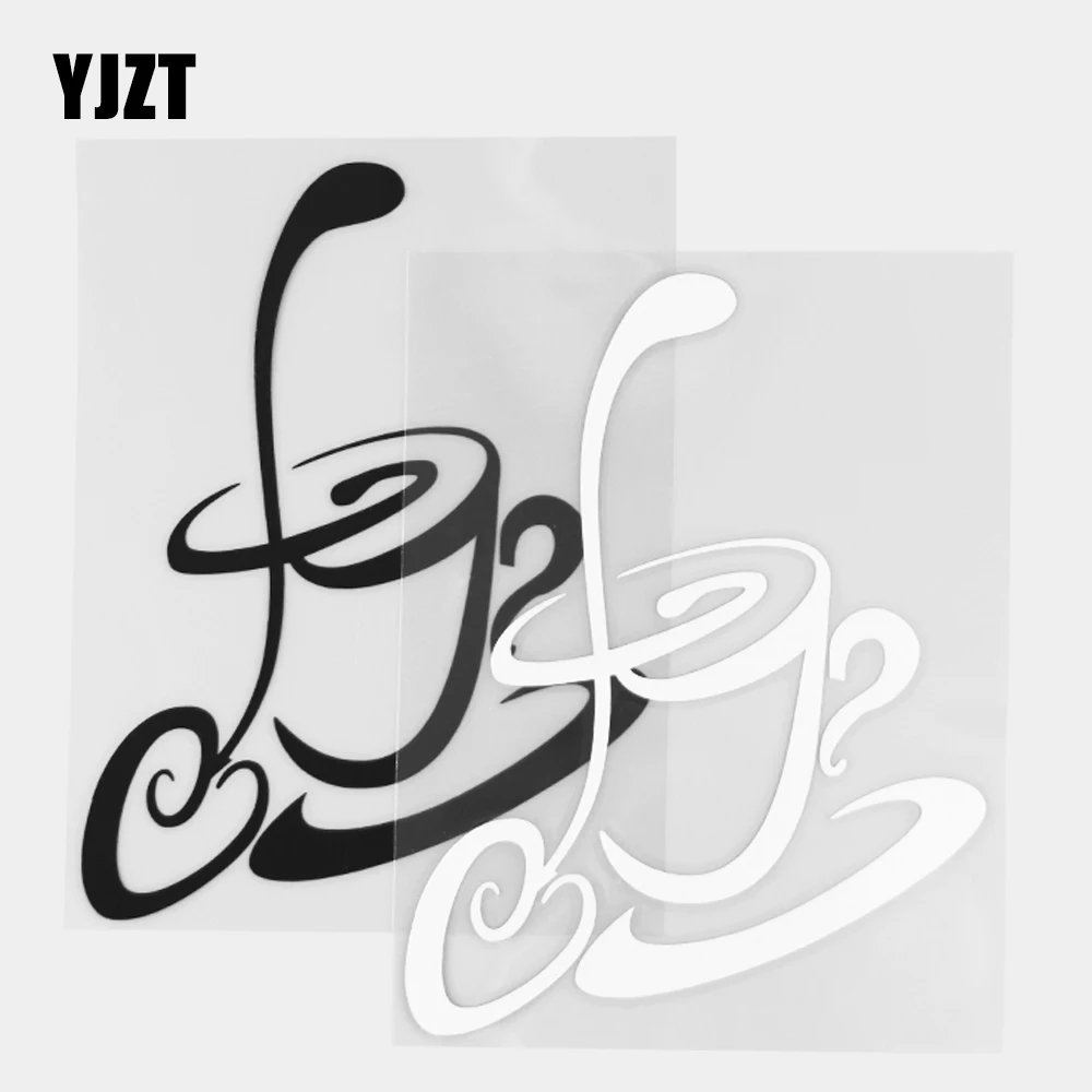 

YJZT 11,1 × 15 см креативное художественное украшение стаканов, автомобильные наклейки, модные виниловые наклейки, черный/серебристый 20D-0314