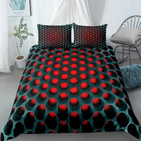 geometry abstract honeycomb 3d print bedding set twin full queen king size duvet cover set linen home textile droppshiping