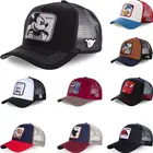 Бейсболка для мужчин и женщин, брендовая бейсболка с рисунком аниме, супергероев мультфильма Микки, в стиле хип-хоп, с сеточкой, Кепка-тракер