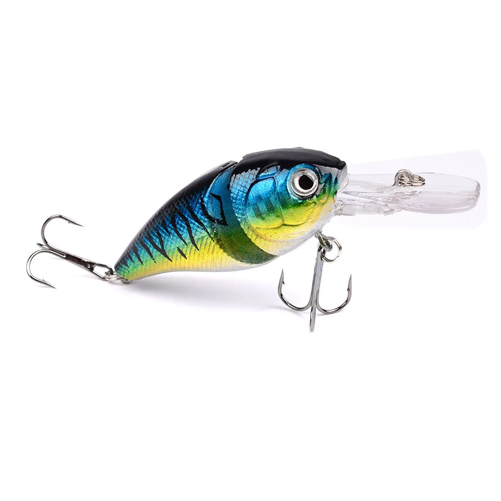 

1pcs 8.5cm 14g 6 Colors Plastic Hard Crank Crankbait Baits Fishing Lures Two Treble Hooks Pesca With 3D Eyes