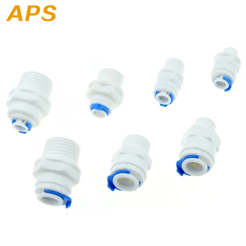 RO водопроводный прямой фитинг 1/4 3/8 OD шланг 1/8 &quot1/4&quot 1/2 &quot3/8&quot BSP наружная резьба