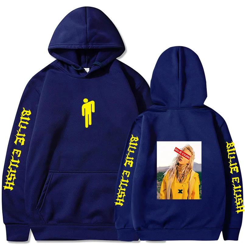 Billie Eilish модные толстовки с принтом для мужчин/женщин капюшоном и длинным рукавом