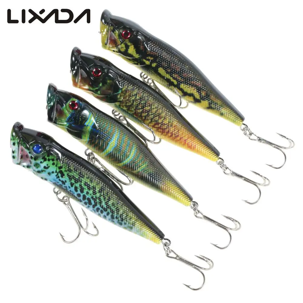 Lixada 4 шт. LB59 Поппер плавающий рыболовные приманки 12 г 95 мм искусственная жесткая