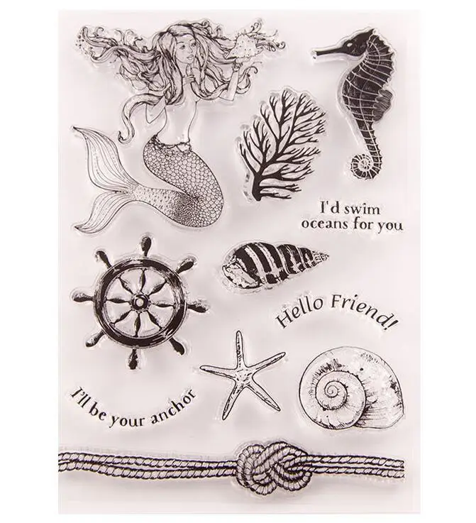 Прозрачный уплотнитель для DIY прозрачные силиконовые штампы прекрасный Лобстер