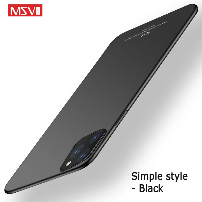 Simple Black Для iPhone 11 Pro Max чехол MSVII матовый чехол для Apple iPhone X XR XS Max XS iPhone Жесткий Чехол для iPhone11 Pro Max 11 чехол s - Цвет: Simple Black