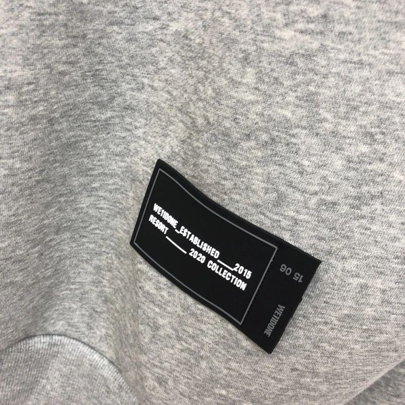 

fabric Patchwork heavy WE11DONE Hoodie Men Women High-quality Streetwear welldone Pullovers