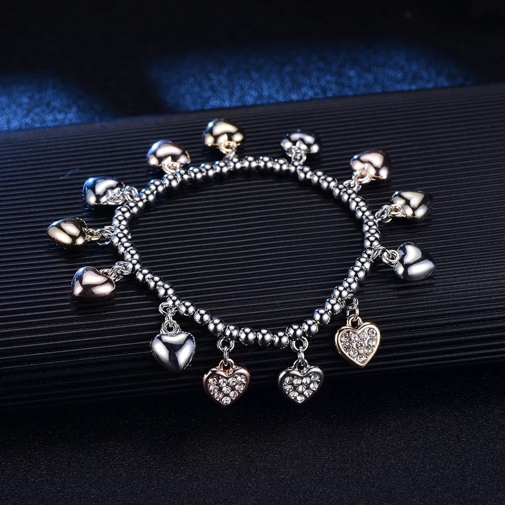 Богемный очаровательный браслет любовь DIY из сплава с бусинами Ручной Работы