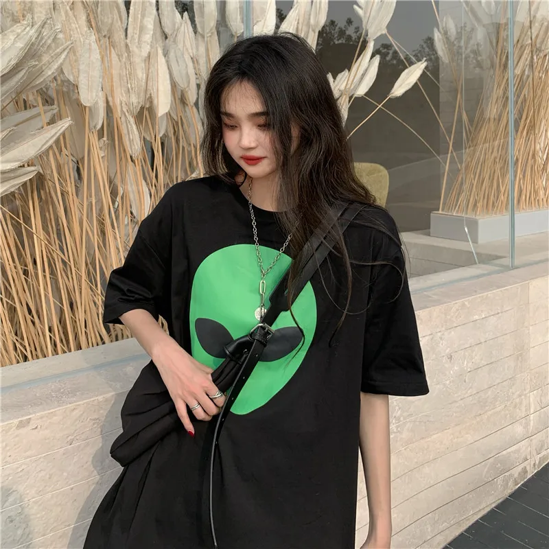 

Женская универсальная свободная футболка, повседневная Универсальная футболка с коротким рукавом, Новинка лета 2021