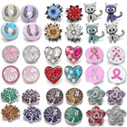 6 шт.лот, смешанные ювелирные изделия с кнопками, стразы, любовь, мама, Цветок, 18 мм, кнопки, подходят для 18 мм, браслеты с защелками, ювелирные изделия