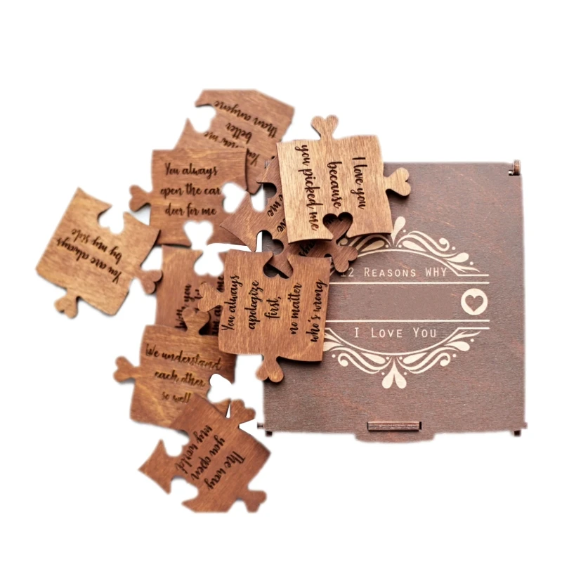 

Деревянные пазлы, 13 шт., деревянные пазлы, подарок для супруги на годовщину
