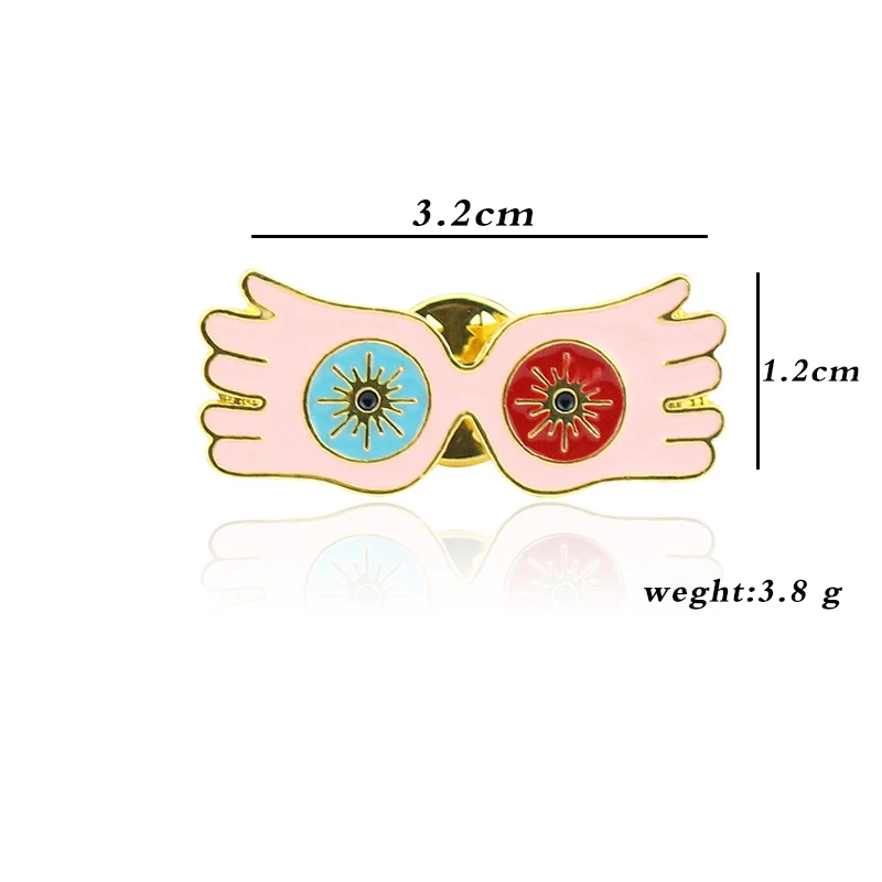 

ZXMJ Harried Glasses Wing Brooces Potters Cosplay Owl pink Deathly Hallows Metal Badge Wings Pin For Jacket Clothes new hot