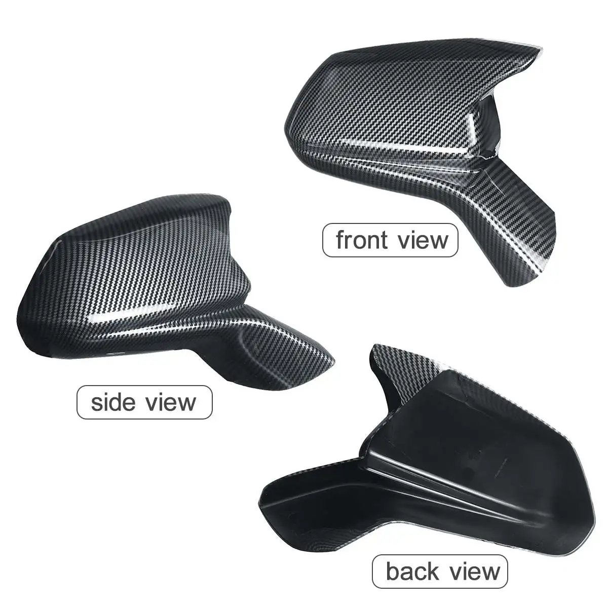 1pair glossy black horn style rearview side mirror cover caps for chevy camaro ss rs zl1 lt 2016 2021 free global shipping