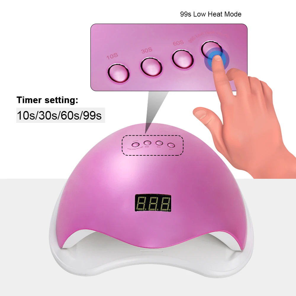 

SUN5PLUS Nail Dryer UV LED Lamp For Gel Nail Polish With UV 36 PCS LEDs Fast Drying Nail Lamp UV Cabine With Timer Smart Sensor