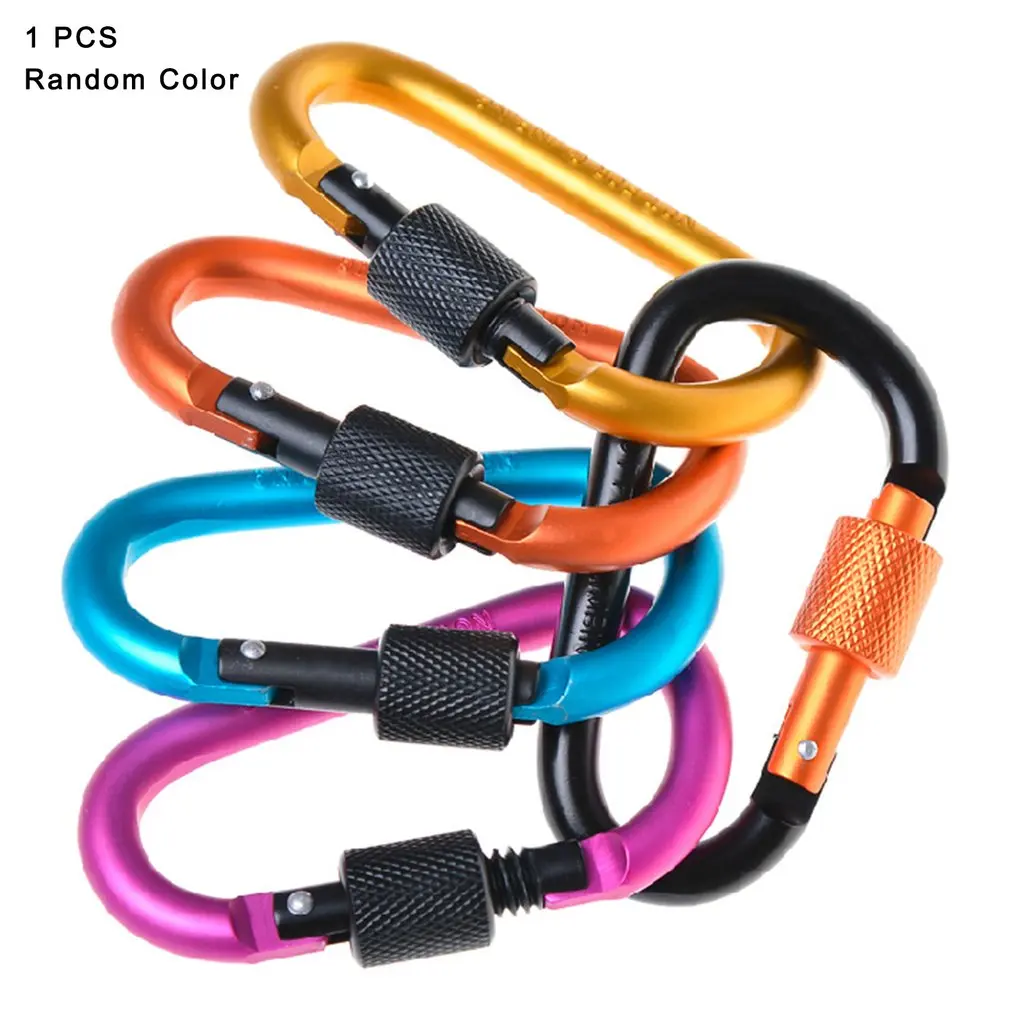 

1pcs Carabiner Travel Kit Camping Equipment Alloy Aluminum Survival Gear Camp Mountaineering Hook D-Ring Outdoor Accessory