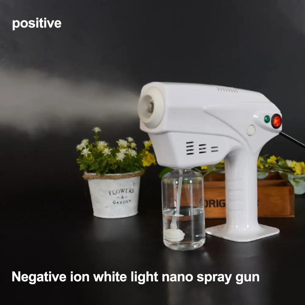 

1200W Disinfection Blue Light Nano Steam Gun Hair Spray Machine Ultra Fine Aerosol Water Mist Trigger Sprayer 110V 20V