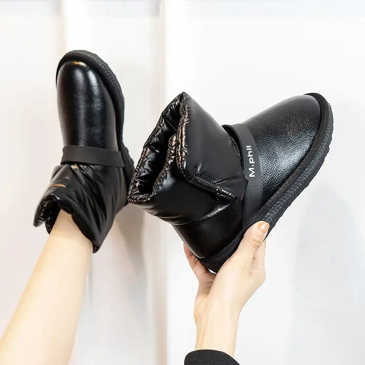 

Зимние ботинки, новые женские кроссовки, Зимние ботильоны на толстой подошве и платформе, утепленная плюшевая хлопковая обувь