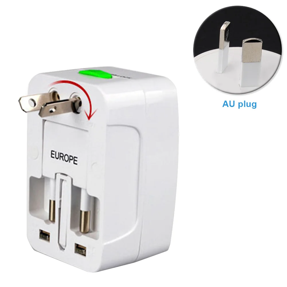 Mobile Phone Multifunctional Wall Charger World Universal Plug Dual USB Power Outlet Socket Converter Travel Adapter Electronic |