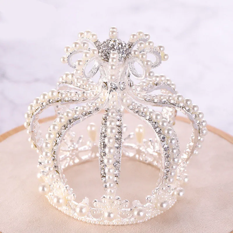 Фото Европейская и американская Корона Стразы свадебная тиара корона принцессы на