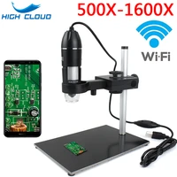 Professional 2MP USB Digital Microscope 1600X LEDs Light Electronic Microscope Endoscope Zoom Camera Magnifier  Lift Stand