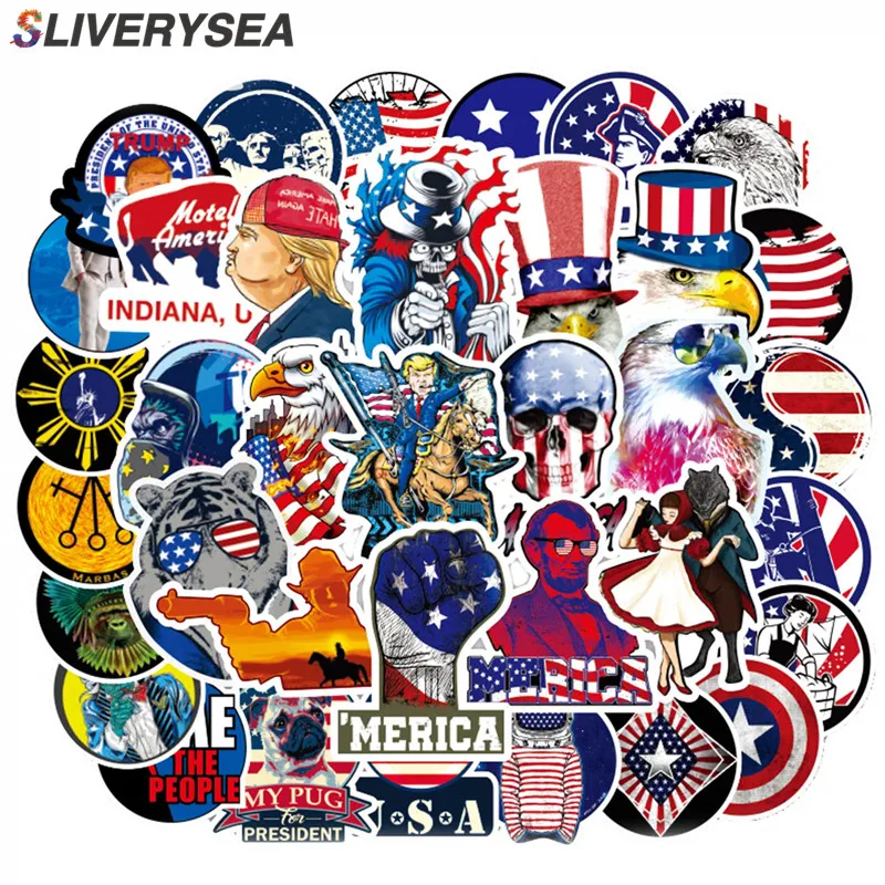 Наклейки и наклейки на автомобиль американский флаг США 100 шт.|Наклейки