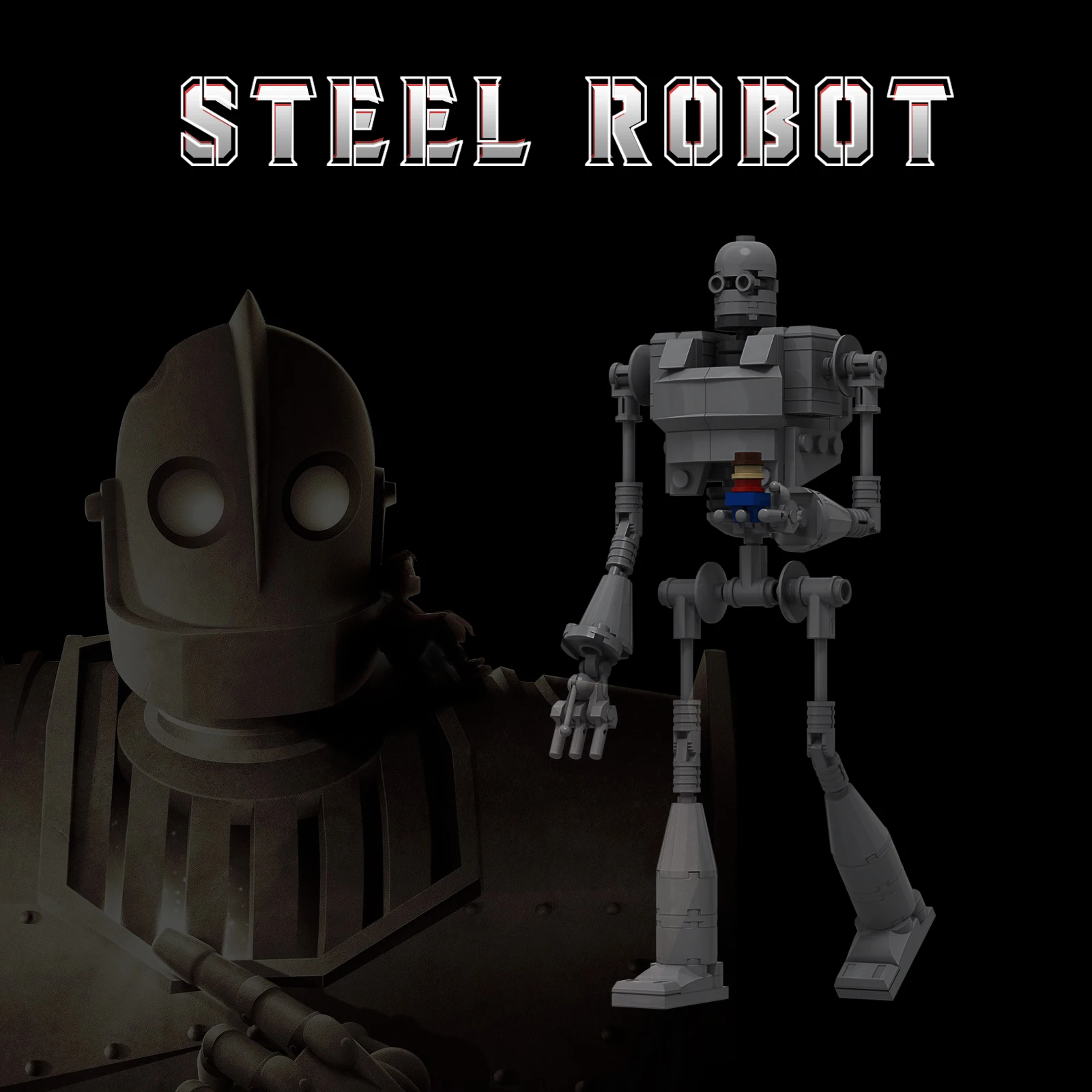 Железный робот MOC подходящий для фигурок города гигантская модель строительные