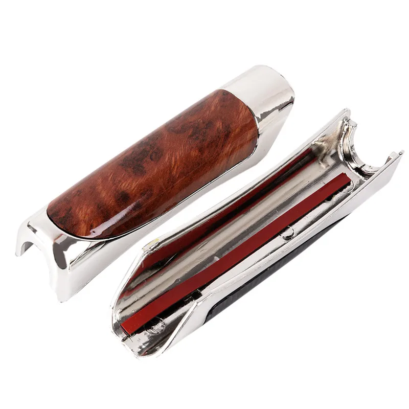 

JETTING 1pc Car Carbon Fiber Sleeve Wooden Style Hand Brake Ebrake Handle Hand Break Protect Cover