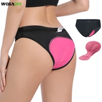 wosawe women cycling underwear sports pattern shorts tight bicycle shorts gel mtb female shorts riding bike underpants