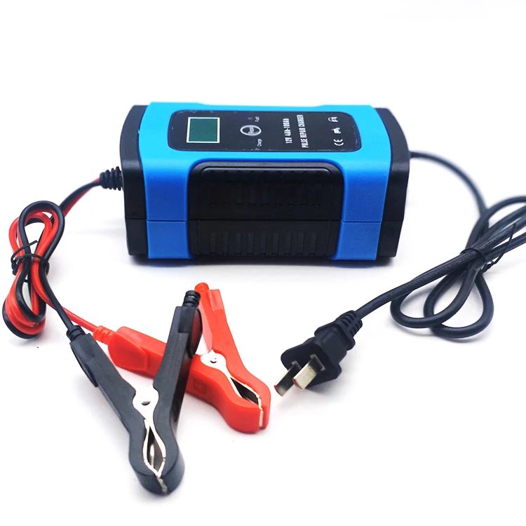 12V 6A Motorcycle Car Battery Charger 12v Intelligent Repair LCD Display For Lead Acid Storage Charger Charging Automatic