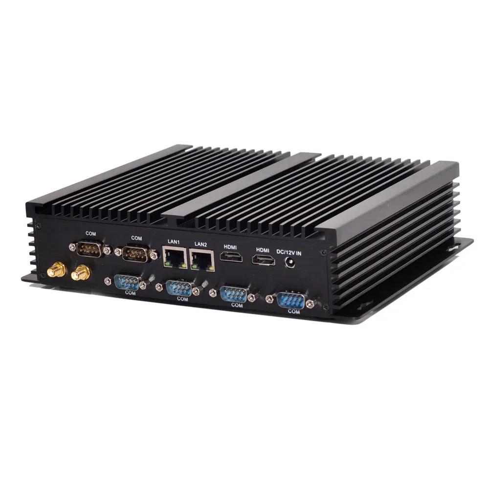 EGLOBAL 2 LAN HD MI 6 COM прочный ПК GK безвентиляторный промышленный мини компьютер Celeron i3 I5